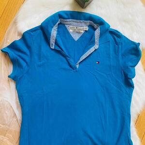 Tommy Hilfiger Women's Blue Polo Shirt XL